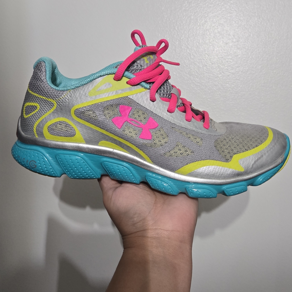 Under Armour Women's Gray and Teal Athletic Shoes